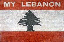 GEO483 Lebanon Flag mosaic reproduction
