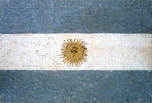 GEO655 Argentina Flag mosaic reproduction
