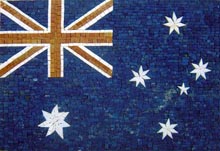 GEO656 Australia Flag mosaic reproduction