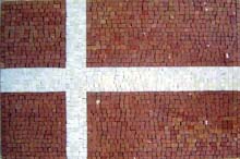 GEO659 Danemark Flag mosaic reproduction