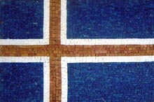 GEO663 Iceland Flag mosaic reproduction