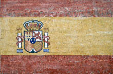 GEO766 Spain Flag mosaic reproduction