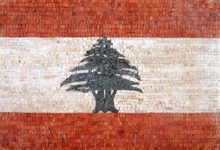 GEO77 Lebanon Flag mosaic reproduction
