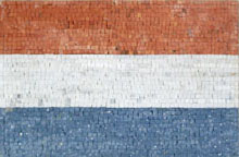 GEO783 Luxembourg Flag mosaic reproduction